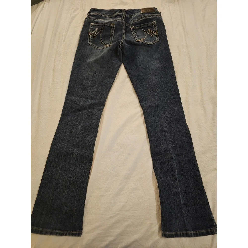 Maurices Women's Dark Wash Bootcut Jeans Size 12 Short Stretch Denim‎